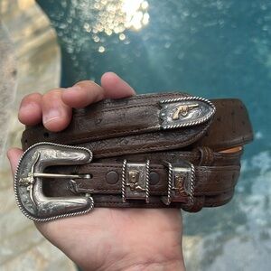 Chet Vogt 42” Belt, Silver & 14K Gold Fill